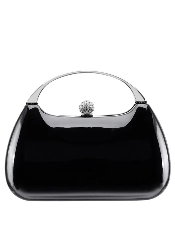 Женская сумка Minaudiere металлик с металлической ручкой Nina — изображение 4 из 7, черный