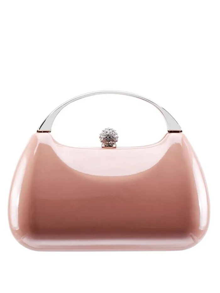 Женская сумка Minaudiere металлик с металлической ручкой Nina — изображение 1 из 7, розовый