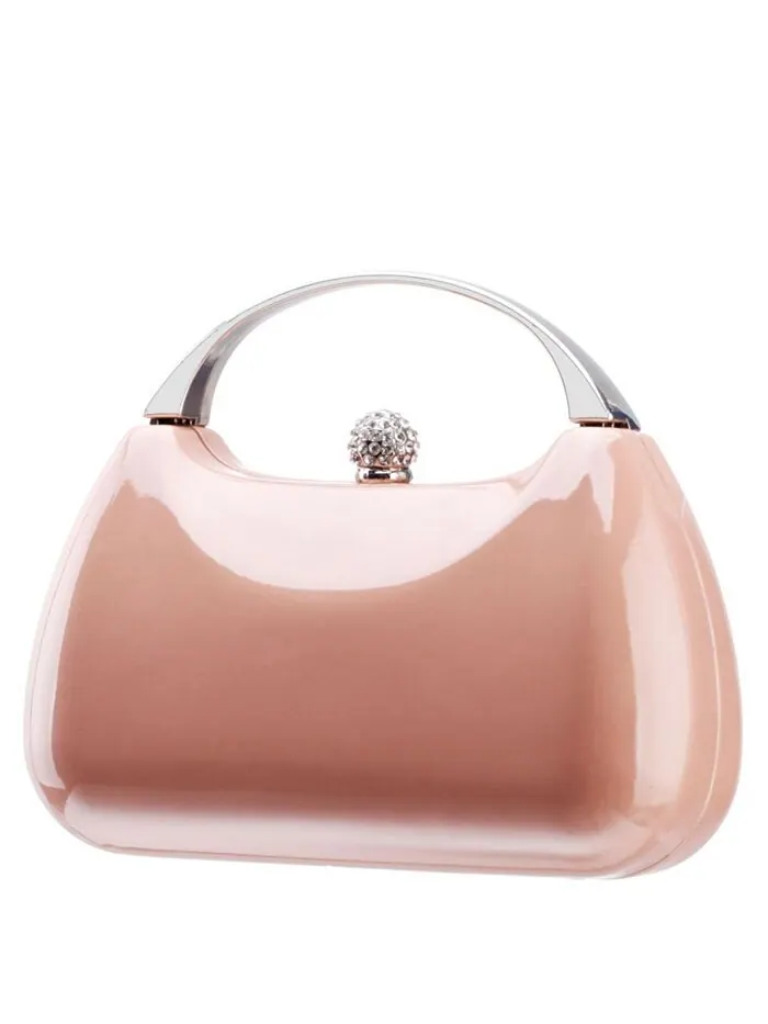 Женская сумка Minaudiere металлик с металлической ручкой Nina — изображение 3 из 7, розовый