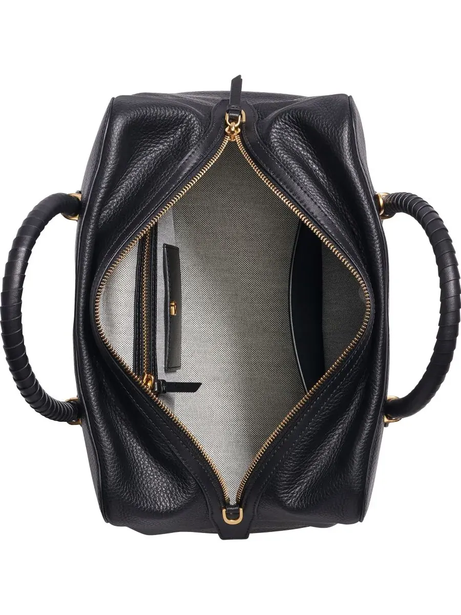 Сумка-мессенджер Chantilly Medium из кожи Donna Karan New York — изображение 2 из 5, черный/золотистый