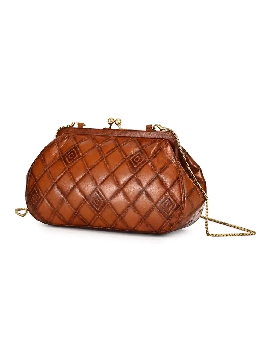 Сумка через плечо из стеганой кожи Petunia Small Quilted Leather Crossbody OLD TREND — изображение 3 из 8