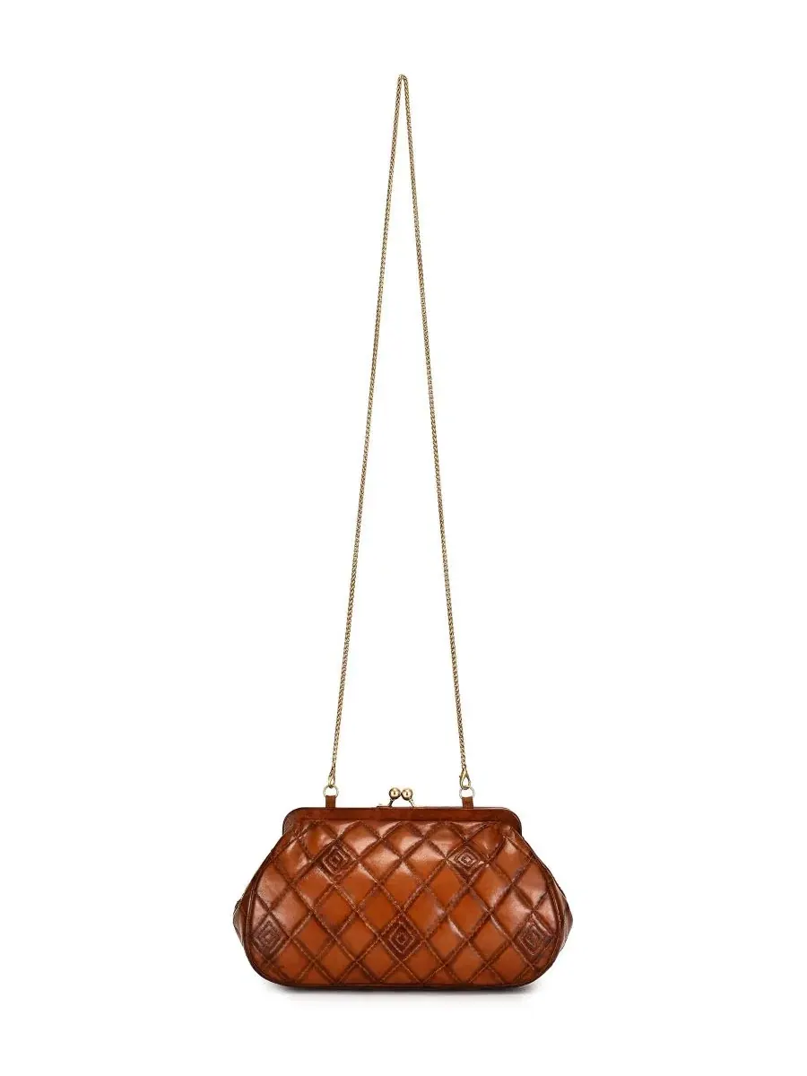 Сумка через плечо из стеганой кожи Petunia Small Quilted Leather Crossbody OLD TREND — изображение 5 из 8