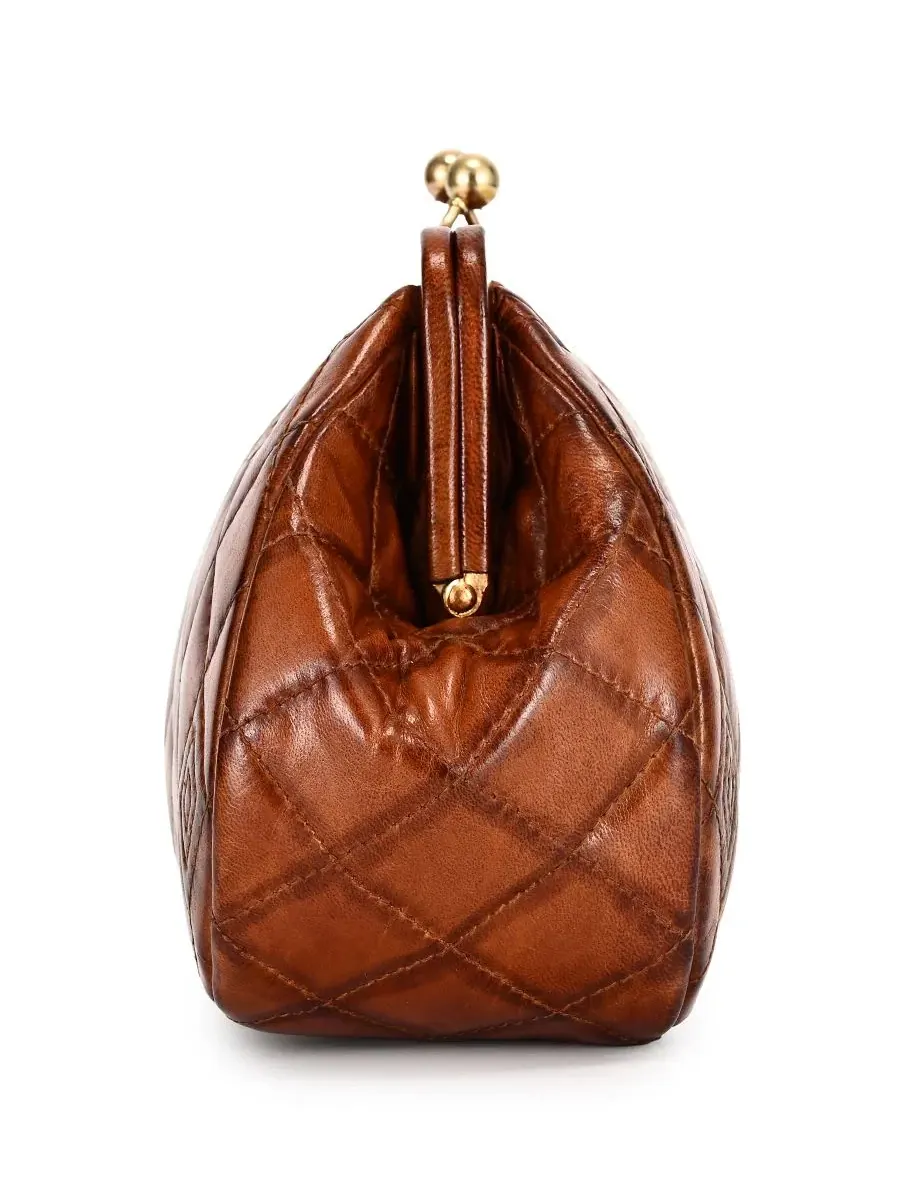 Сумка через плечо из стеганой кожи Petunia Small Quilted Leather Crossbody OLD TREND — изображение 6 из 8