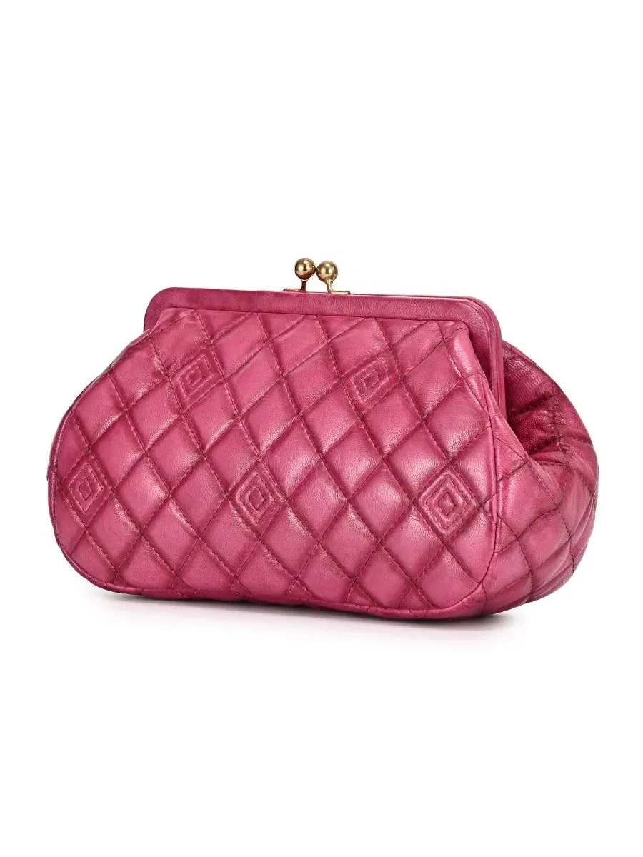 Сумка через плечо из стеганой кожи Petunia Small Quilted Leather Crossbody OLD TREND — изображение 3 из 8, розовый