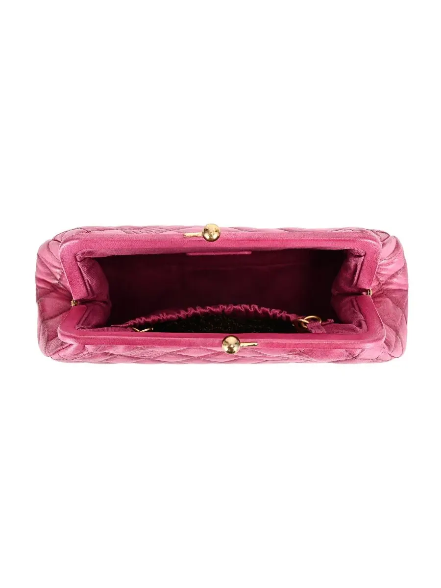 Сумка через плечо из стеганой кожи Petunia Small Quilted Leather Crossbody OLD TREND — изображение 4 из 8, розовый