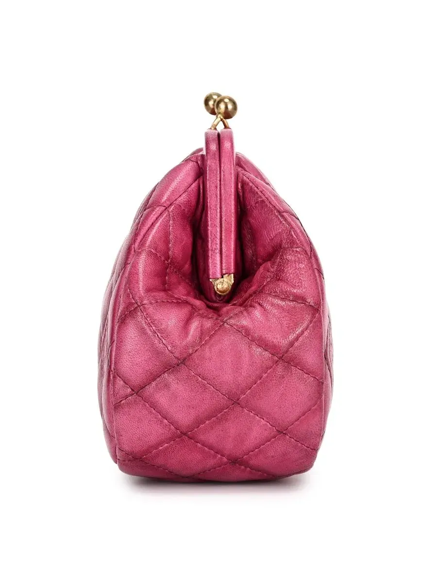 Сумка через плечо из стеганой кожи Petunia Small Quilted Leather Crossbody OLD TREND — изображение 6 из 8, розовый