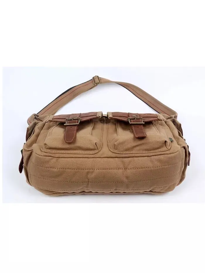 Почтовая сумка Turtle Ridge Canvas TSD BRAND — изображение 5 из 27, верблюжий