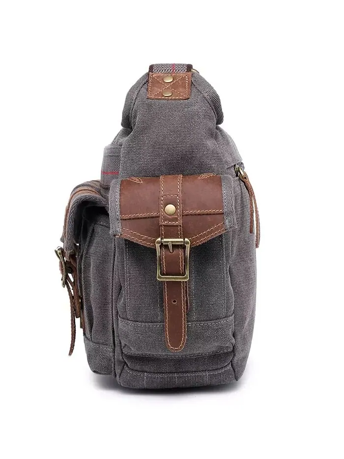 Почтовая сумка Turtle Ridge Canvas TSD BRAND — изображение 13 из 26, оливковый