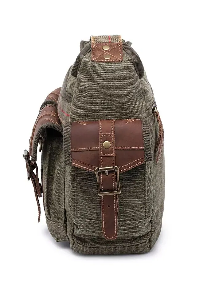 Почтовая сумка Turtle Ridge Canvas TSD BRAND — изображение 3 из 26, оливковый