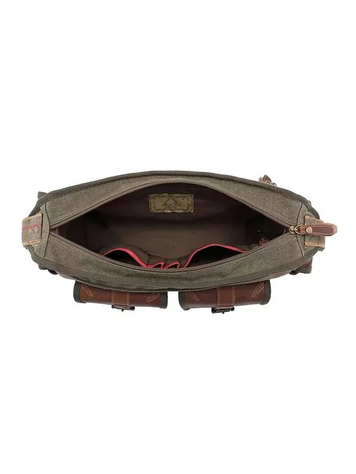 Почтовая сумка Turtle Ridge Canvas TSD BRAND — изображение 5 из 26, оливковый
