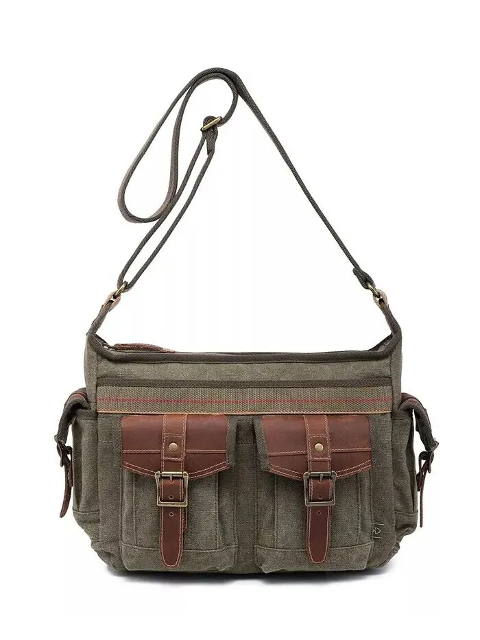 Почтовая сумка Turtle Ridge Canvas TSD BRAND — изображение 6 из 26, оливковый