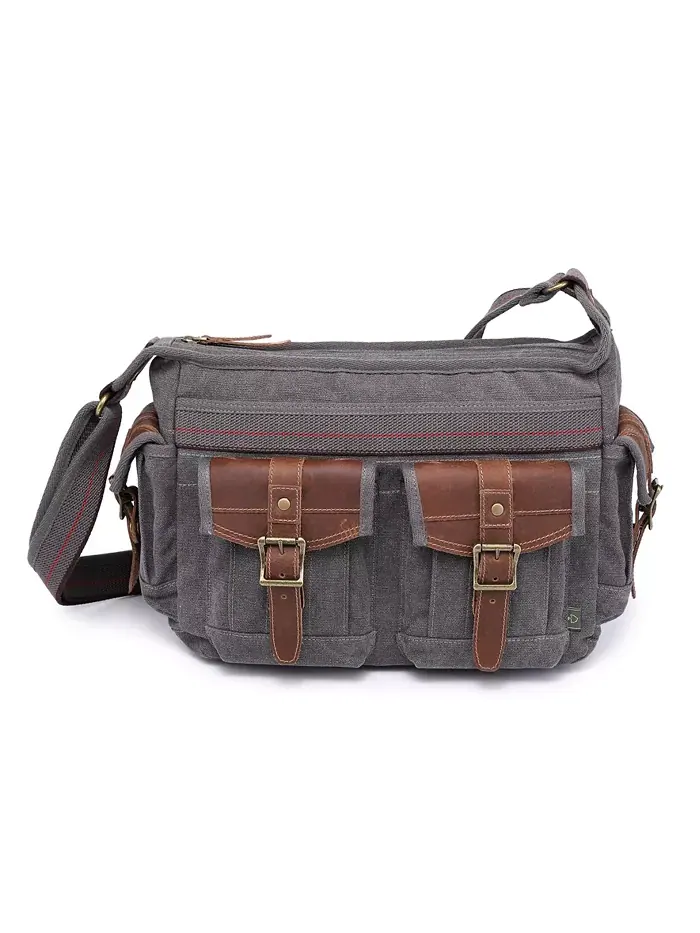 Почтовая сумка Turtle Ridge Canvas TSD BRAND — изображение 1 из 10, серый