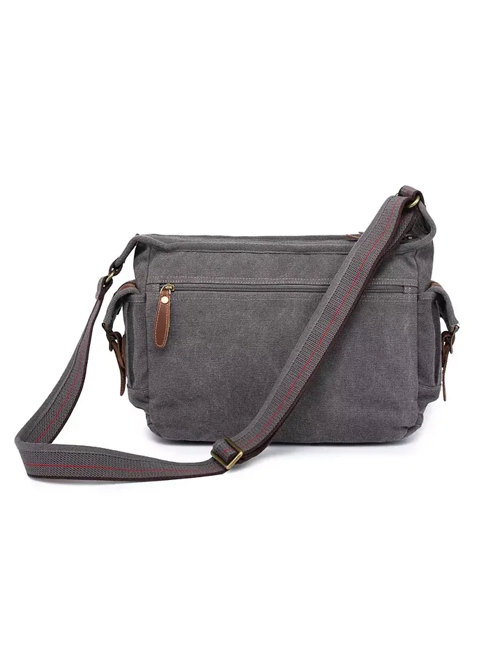 Почтовая сумка Turtle Ridge Canvas TSD BRAND — изображение 4 из 10, серый