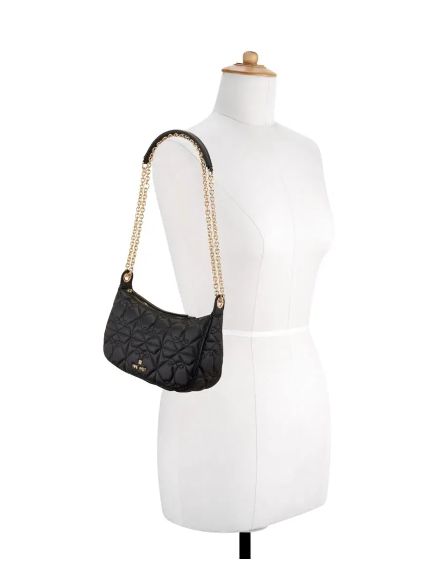 Маленькая сумка через плечо Kiersten Convertible Chain Nine West — изображение 5 из 6, черный