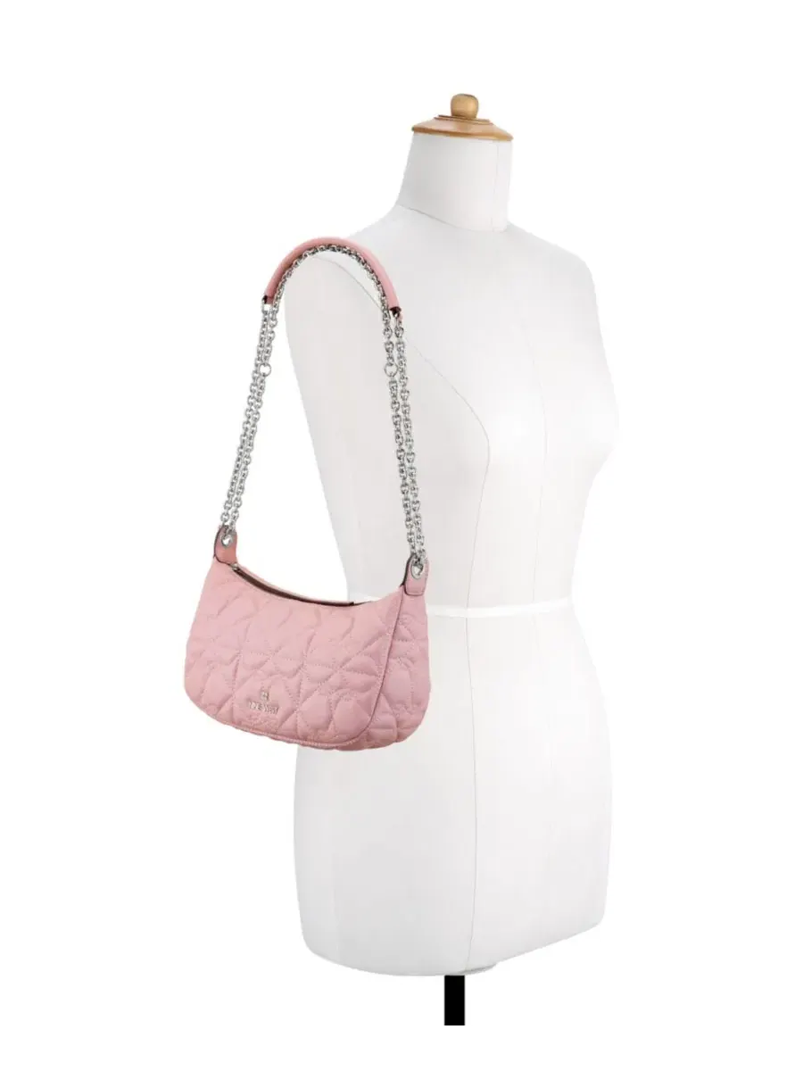 Маленькая сумка через плечо Kiersten Convertible Chain Nine West — изображение 5 из 5, розовый