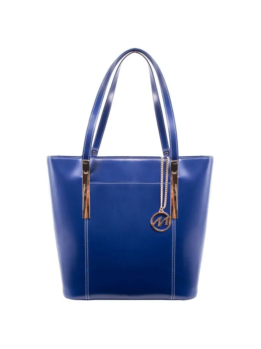 Сумка-тоут с карманом для планшета Savarna Ladies Tote with Tablet Pocket McKlein — изображение 2 из 9, темно-синий
