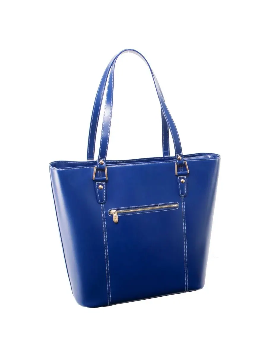 Сумка-тоут с карманом для планшета Savarna Ladies Tote with Tablet Pocket McKlein — изображение 4 из 9, темно-синий