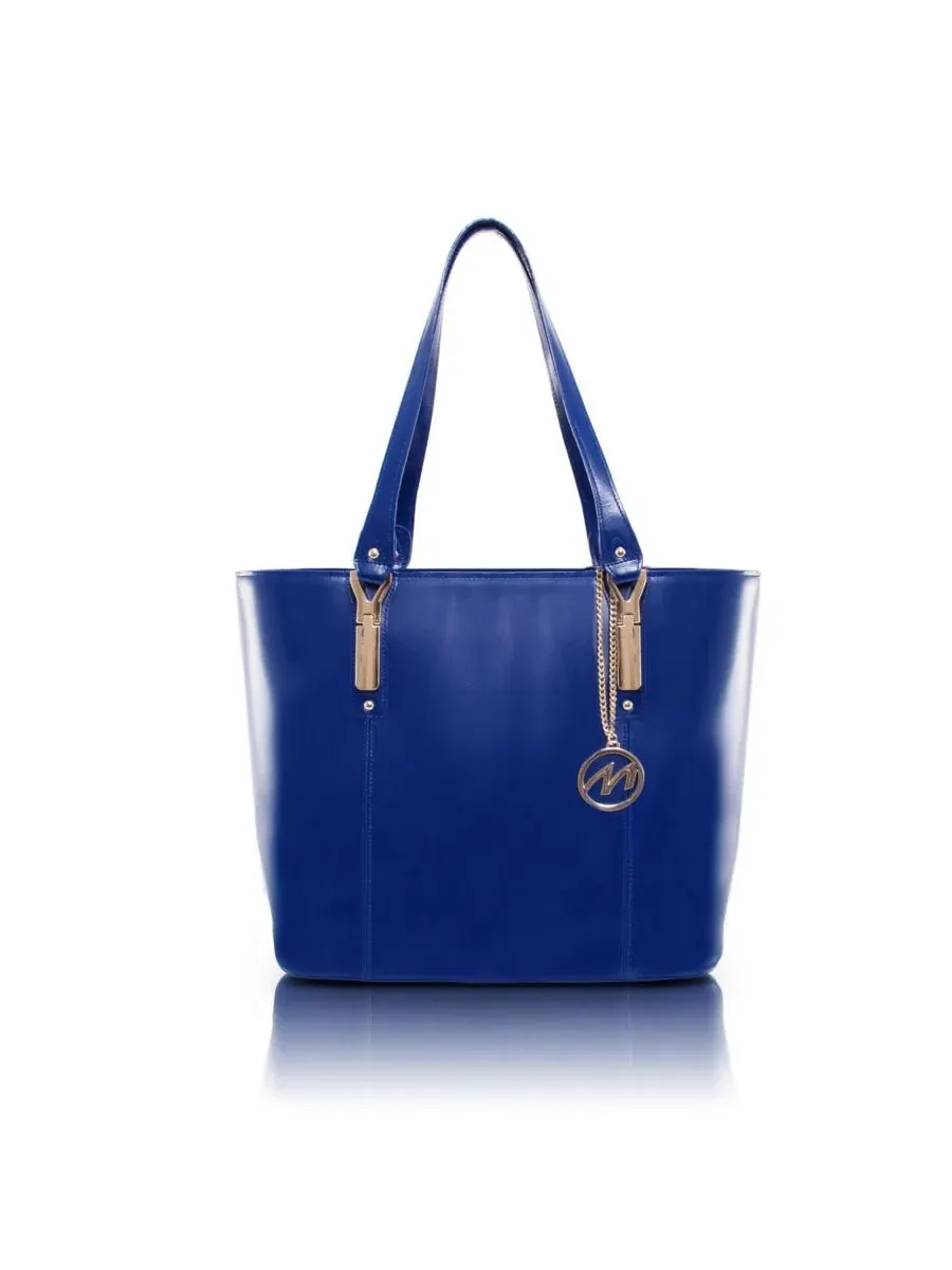 Сумка-тоут с карманом для планшета Savarna Ladies Tote with Tablet Pocket McKlein — изображение 6 из 9, темно-синий