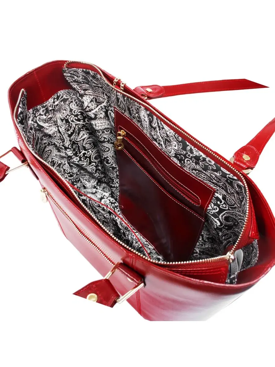 Сумка-шопер с отделением для планшета Savarna Ladies Tote McKlein — изображение 4 из 9, красный