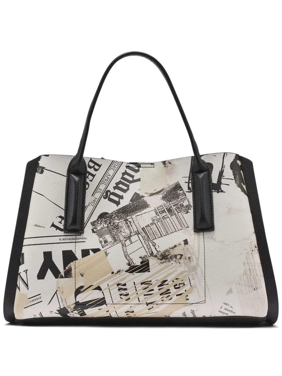 Сумка Josie Medium Josie Satchel Dkny — изображение 2 из 8, белый/черный
