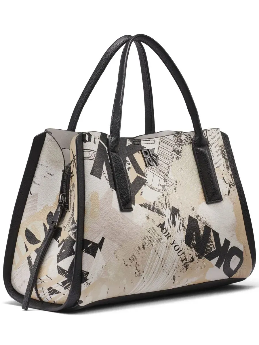 Сумка Josie Medium Josie Satchel Dkny — изображение 3 из 8, белый/черный