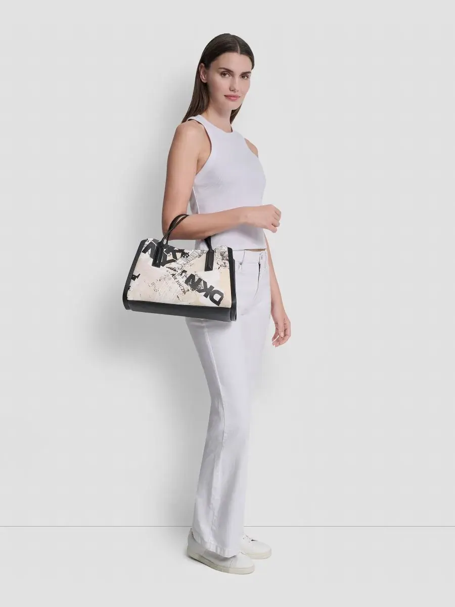 Сумка Josie Medium Josie Satchel Dkny — изображение 8 из 8, белый/черный