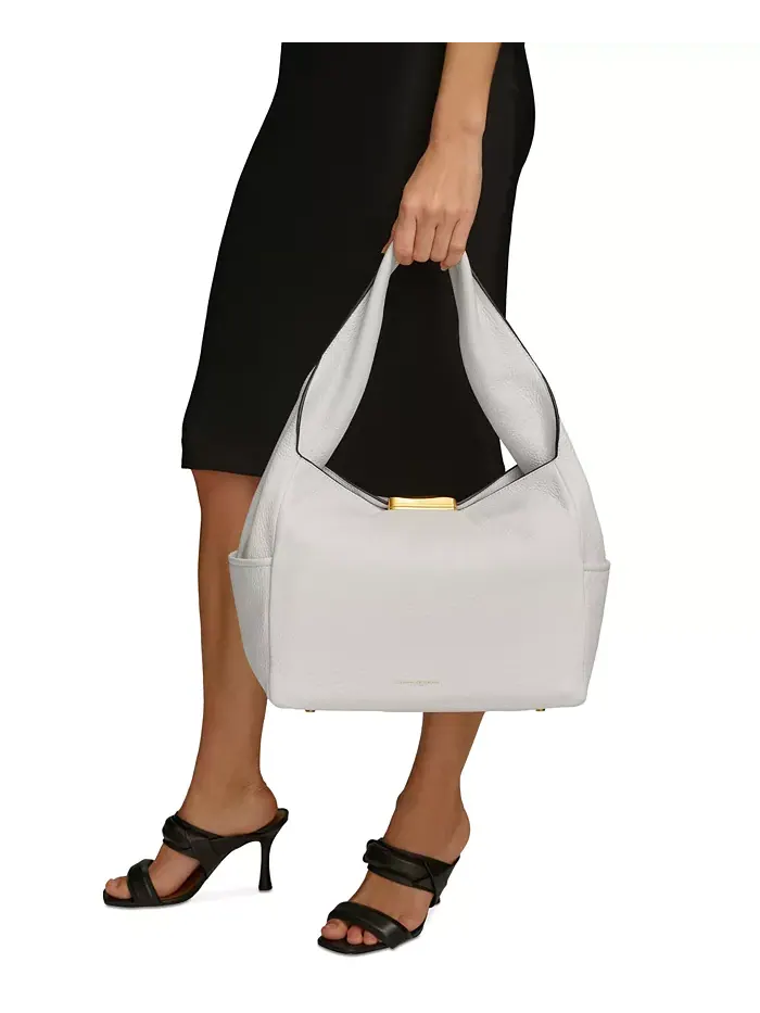 Сумка на плечо Donna Karan New York Amagansett из мягкой кожи — изображение 6 из 9, тосты с миндалем
