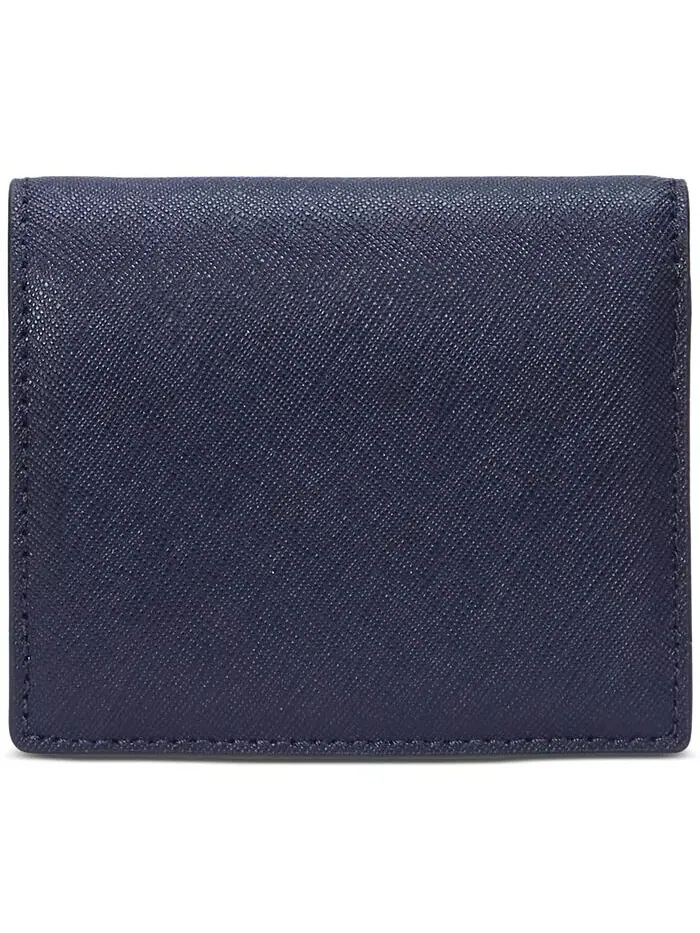 Компактный кожаный кошелек Crosshatch Lauren Ralph Lauren — изображение 2 из 3, темно-синий