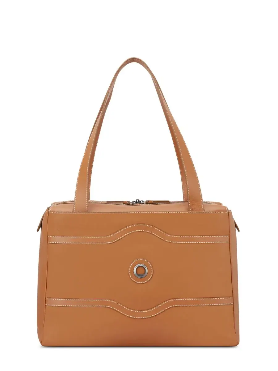 Кожаная сумка-шопер Chatelet Leather Tote Delsey Paris — изображение 1 из 8, коричневый