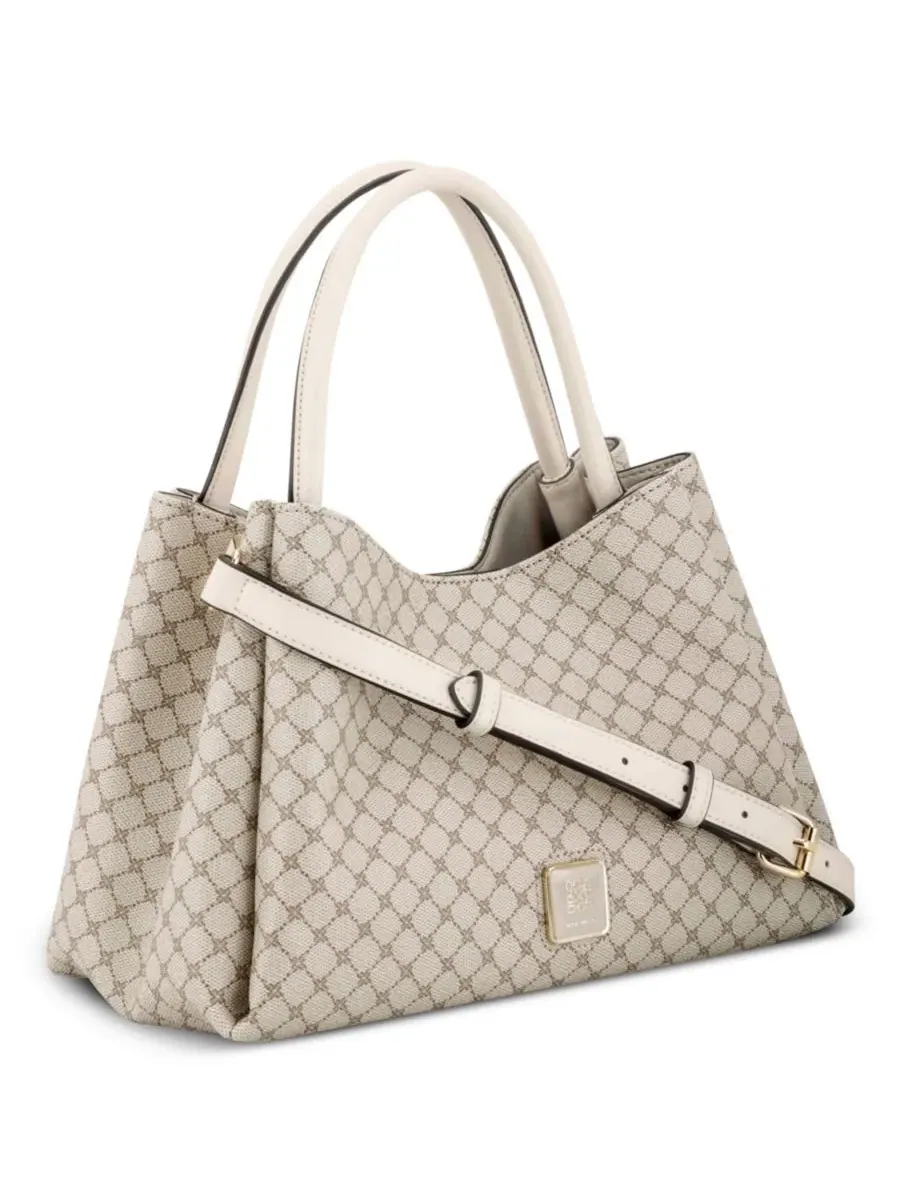 Женская сумка-саквояж Dorsey Nine West, Mushroom Logo Milk — изображение 2 из 9