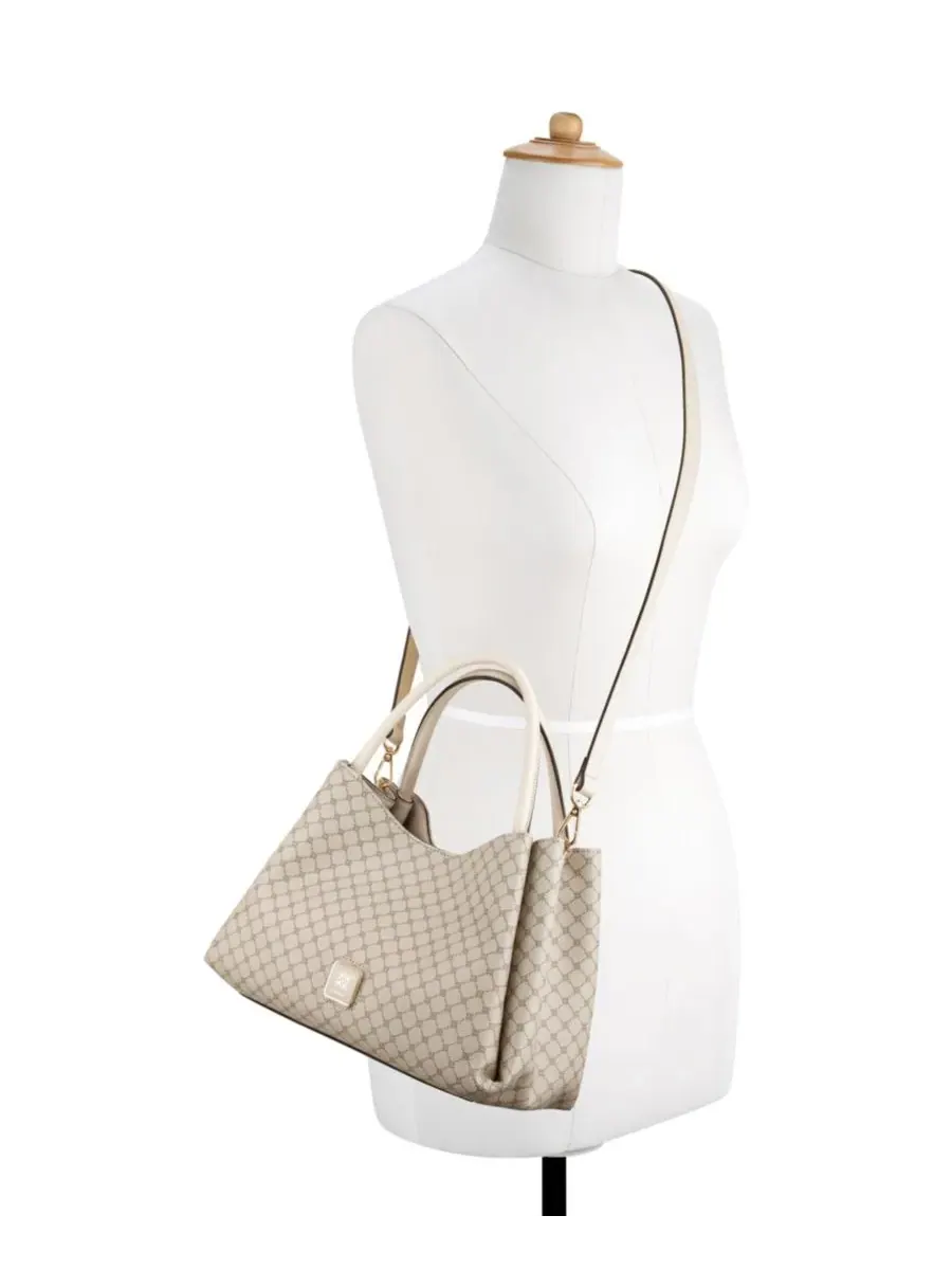 Женская сумка-саквояж Dorsey Nine West, Mushroom Logo Milk — изображение 5 из 9