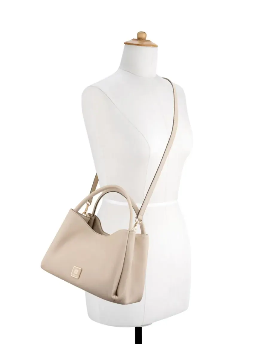 Женская сумка-саквояж Dorsey Nine West, Mushroom Logo Milk — изображение 6 из 9