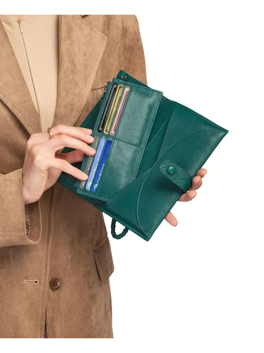Браслет-портмоне Iris Bifold Old Trend — изображение 2 из 8, зеленый
