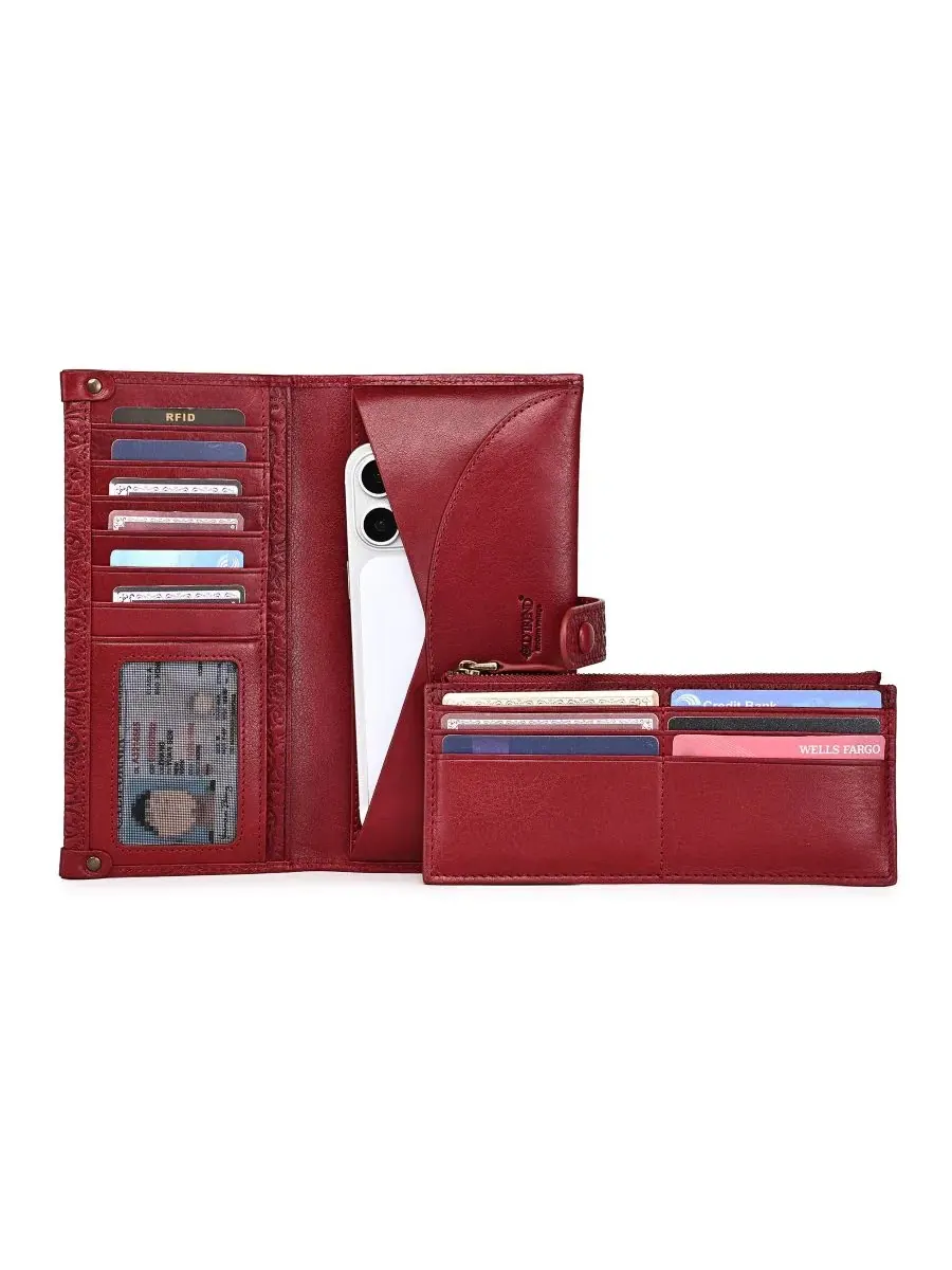 Браслет-портмоне Iris Bifold Old Trend — изображение 5 из 8, красный