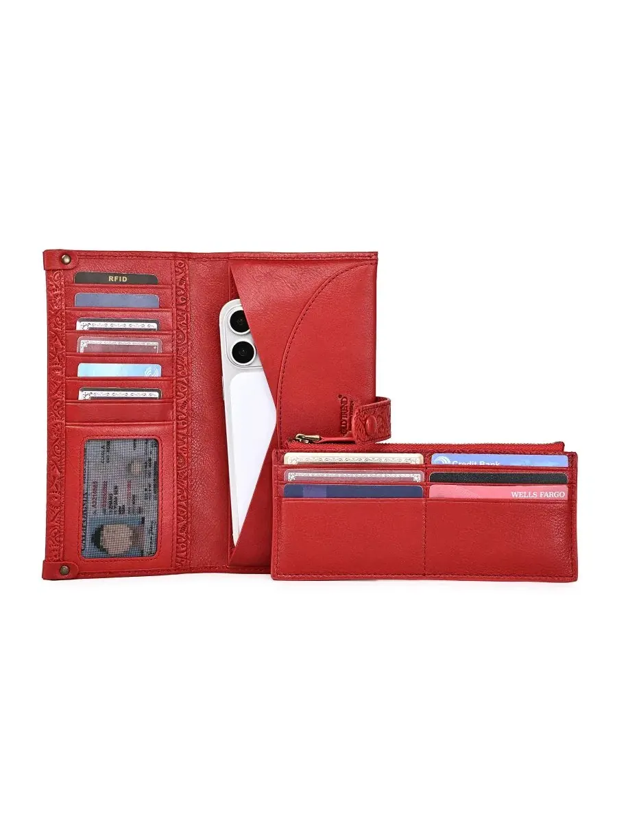 Браслет-портмоне Iris Bifold Old Trend — изображение 5 из 8, красный