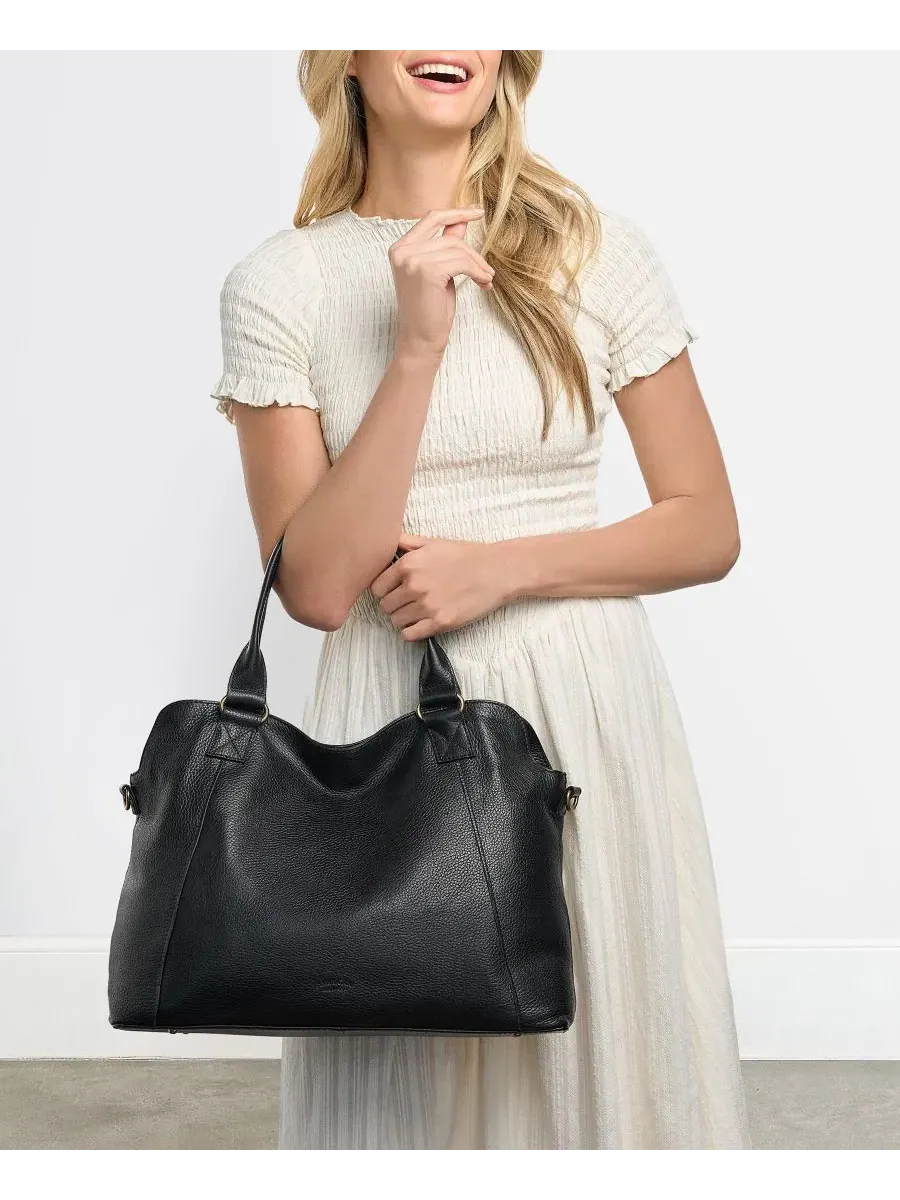 Сумка-шопер из кожи с регулируемым ремнем, Ada XL, American Leather Co — изображение 2 из 4, нет цвета