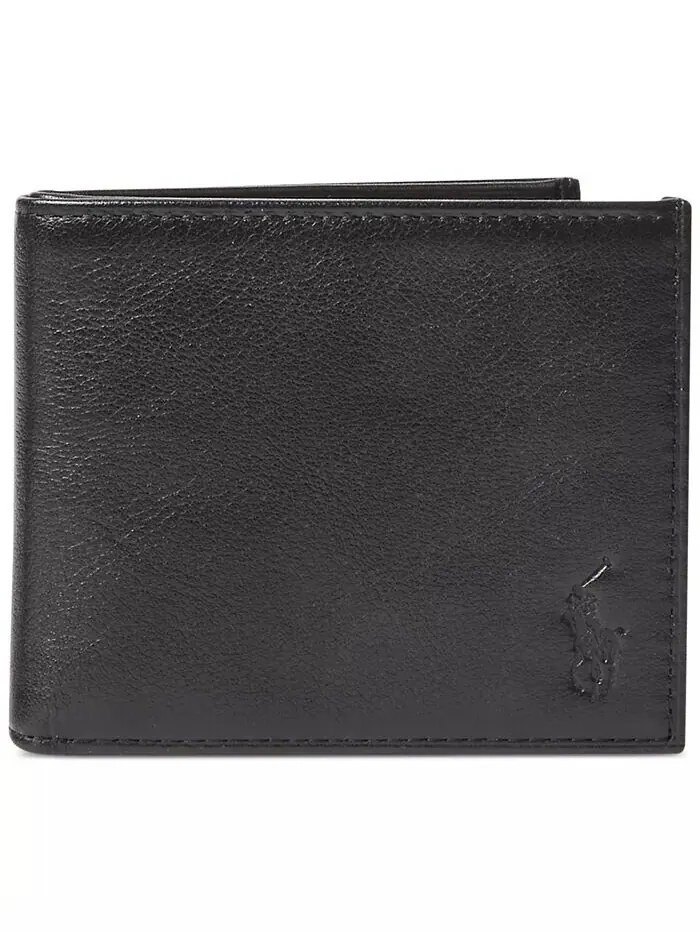 Мужской бумажник из шагреневой кожи Polo Ralph Lauren