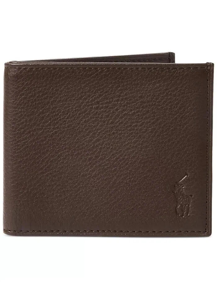 Мужской бумажник из шагреневой кожи Polo Ralph Lauren