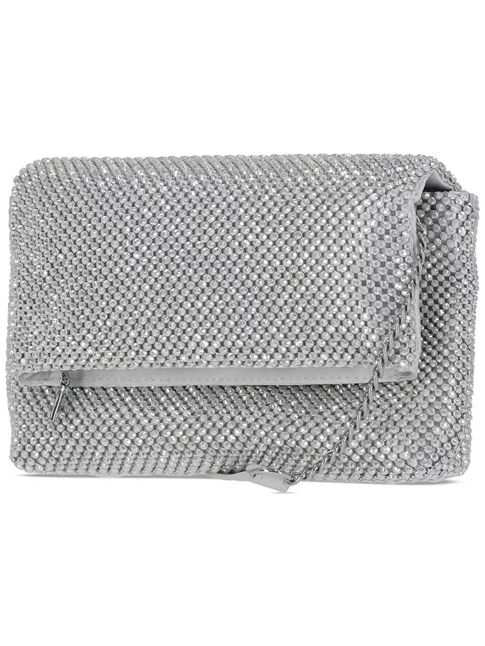 Averry Mesh Crystal Crossbody I.N.C. International Concepts — изображение 4 из 5, серебристый