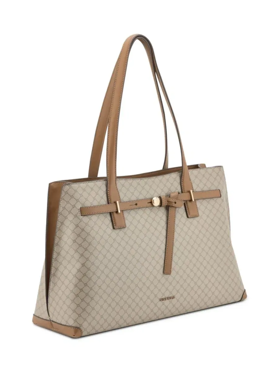 Сумка-шопер Nine West Tayci Laptop Large, с поясом, для ноутбука 13-15 дюймов — изображение 4 из 6, бежевый