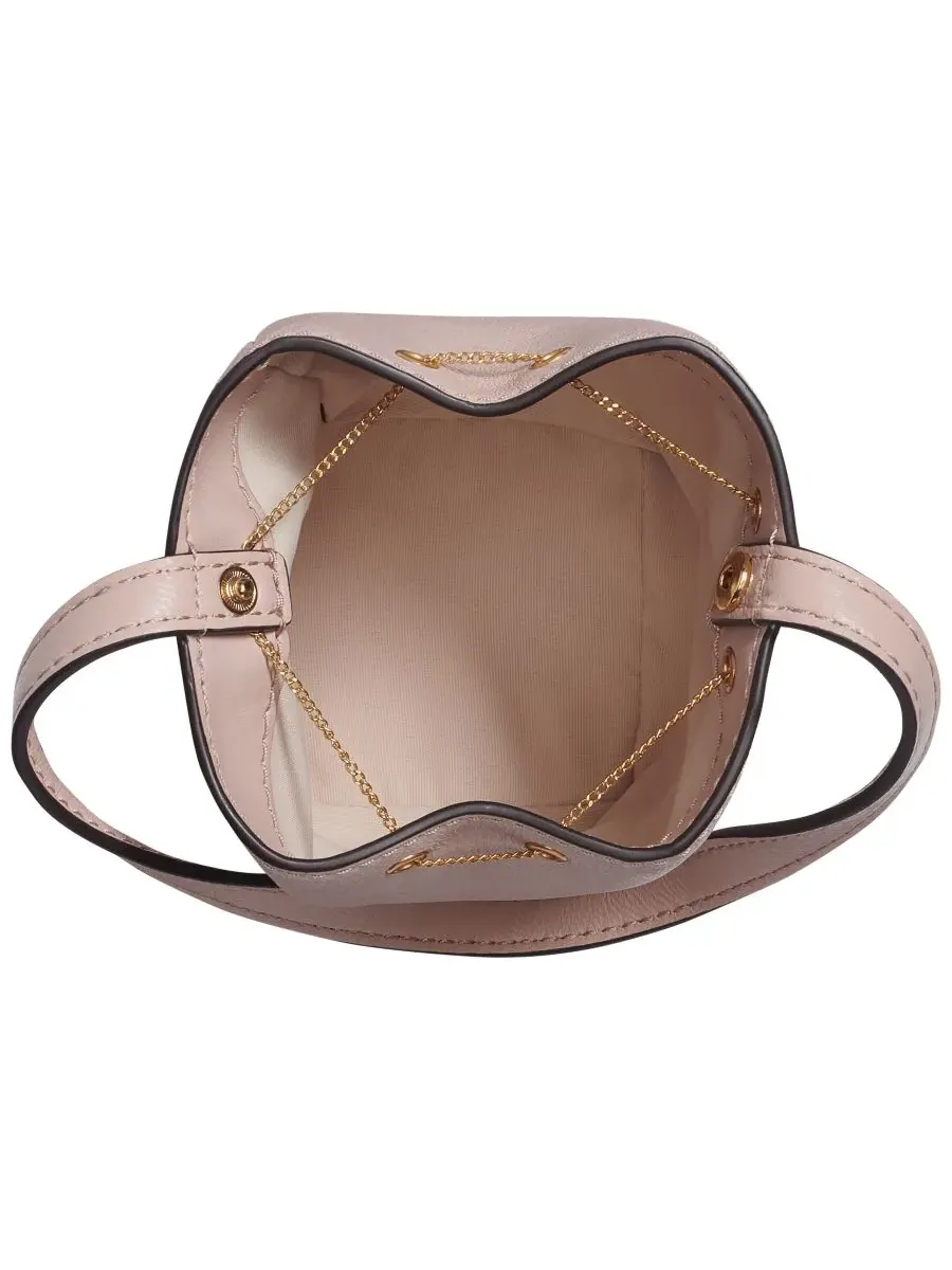 Миниатюрная кожаная сумка-клатч из сизаля Donna Karan New York — изображение 4 из 6, серебряный