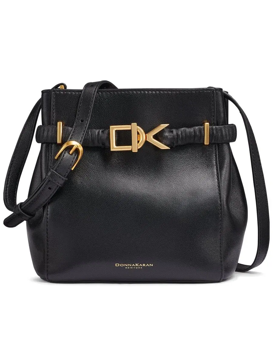 Сумка через плечо с ремнем Donna Karan New York — изображение 1 из 7, черный/золотистый