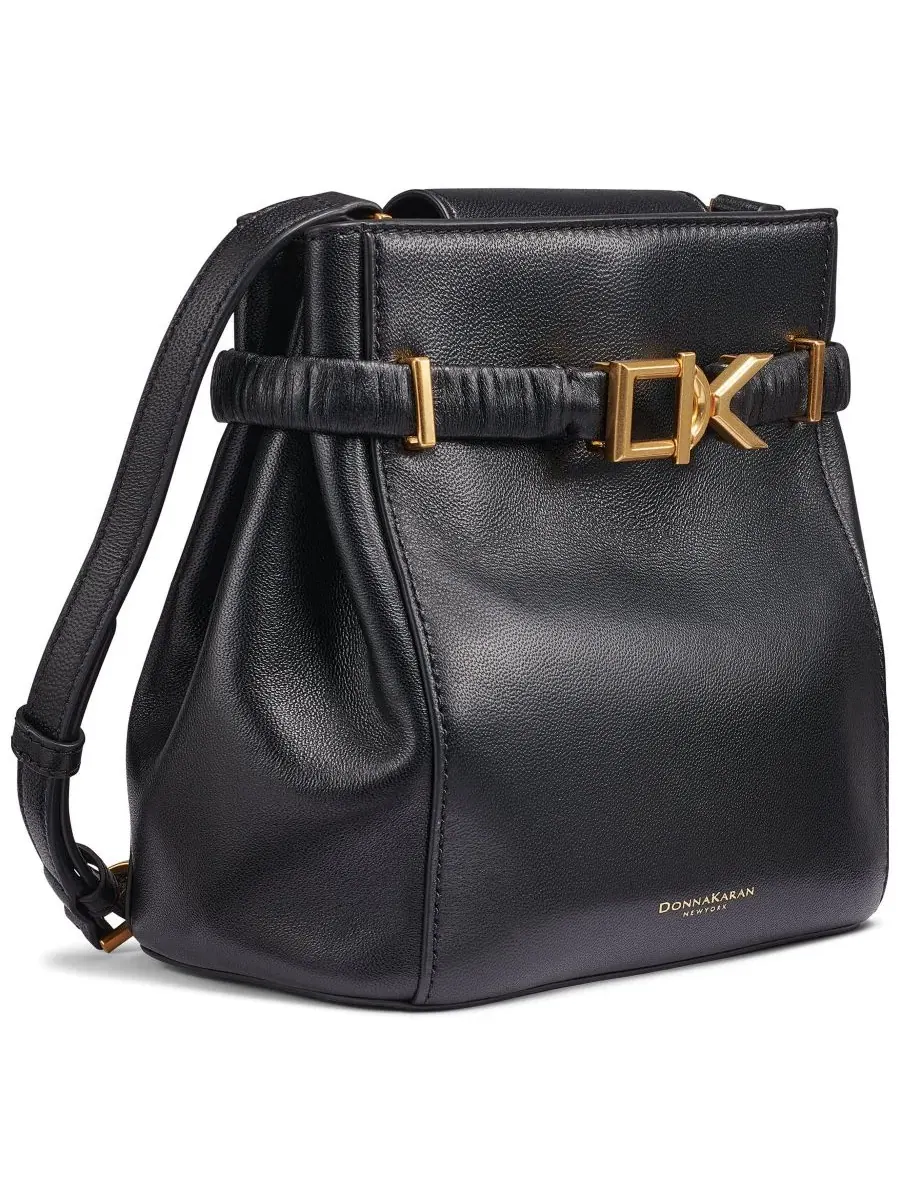 Сумка через плечо с ремнем Donna Karan New York — изображение 3 из 7, черный/золотистый