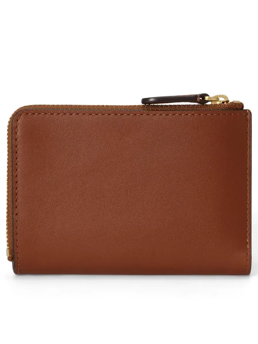 Кошелек-бифолд из гладкой кожи Small Bifold Wallet Lauren Ralph Lauren — изображение 2 из 4, бежевый