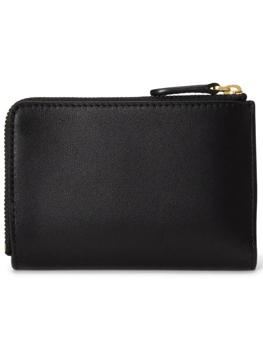 Двустворчатый кошелек из гладкой кожи Small Bifold Lauren Ralph Lauren — изображение 2 из 4, черный