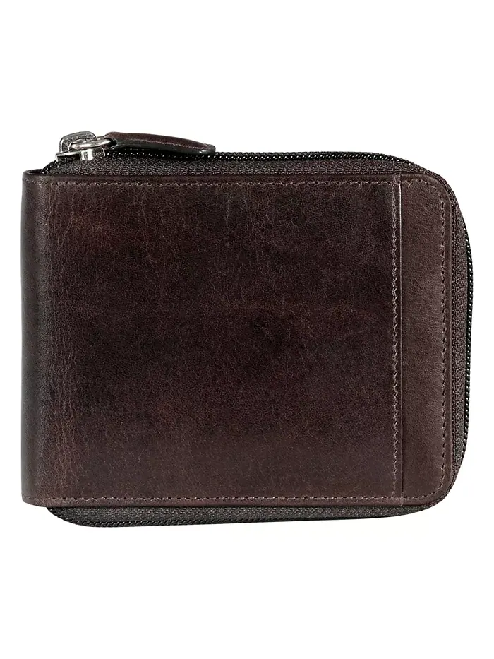 Кошелек мужской Casablanca Collection с RFID-защитой, центральной молнией и съемным паспортным