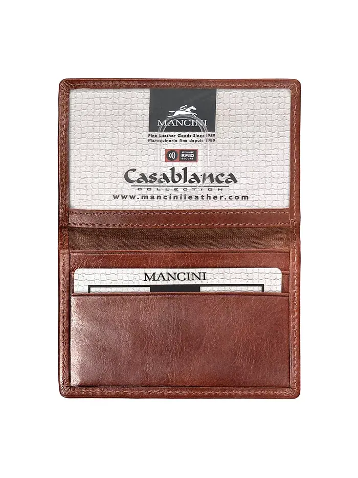 Кошелек мужской Casablanca Collection с RFID-защитой, центральной молнией и съемным паспортным — изображение 4 из 4