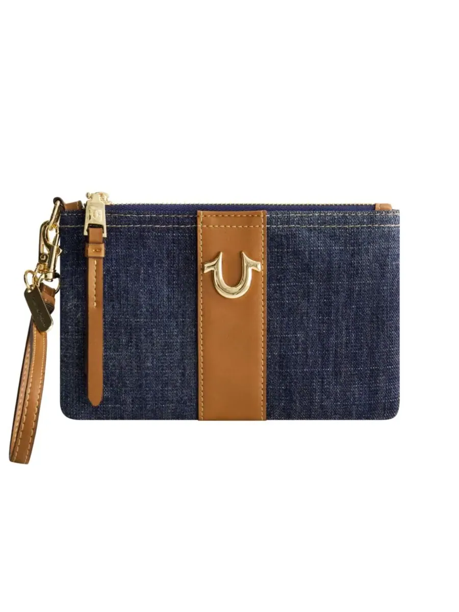 Джинсовый клатч в форме подковы True Religion