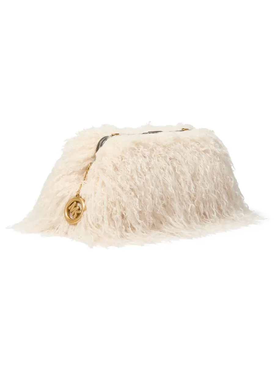 Сумка женская большая клатч корпус Michael Kors MICHAEL Goldie Cloud Frame Clutch Handbag — изображение 3 из 4, прозрачный