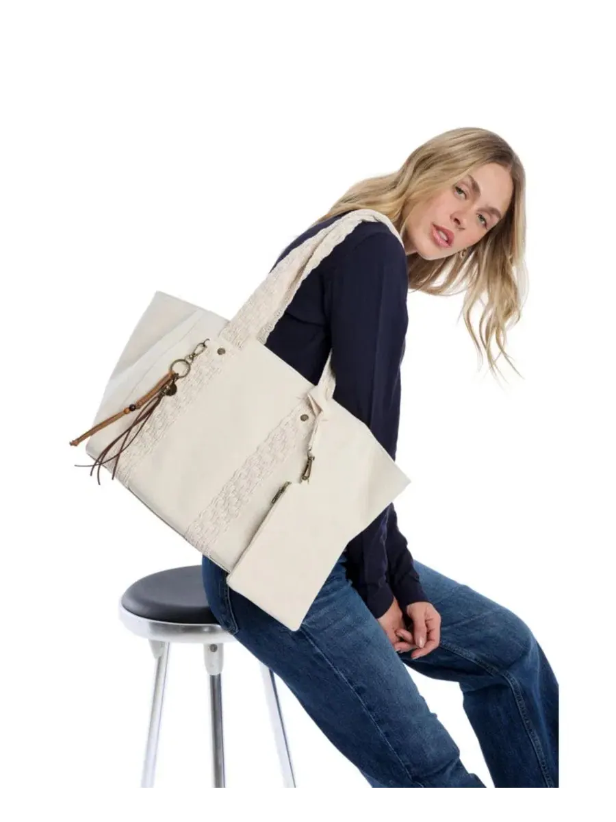 Женская сумка-шопер средняя Byron Medium Beach Tote WILT, Natural Bone — изображение 2 из 8